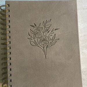 Floral Embossed Tan 12 Month Undated Journal